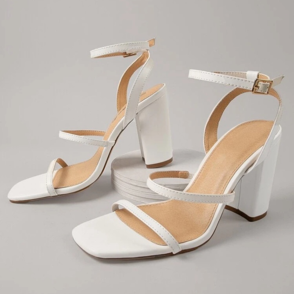 White block heels